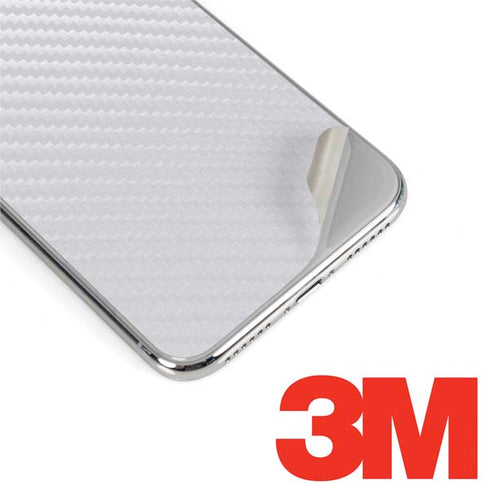 White Carbon Fiber Specialty Texture Material iPhone XS Max Skin