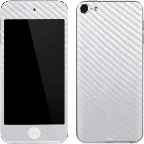 White Carbon Fiber Specialty Texture Material Apple iPod Skin