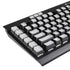 White Carbon Fiber Specialty Texture Material K95 RGB PLATINUM Mechanical Gaming Keyboard Skin