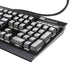 White Carbon Fiber Specialty Texture Material K95 RGB PLATINUM Mechanical Gaming Keyboard Skin