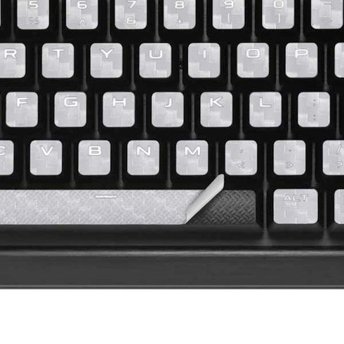 White Carbon Fiber Specialty Texture Material K95 RGB PLATINUM Mechanical Gaming Keyboard Skin
