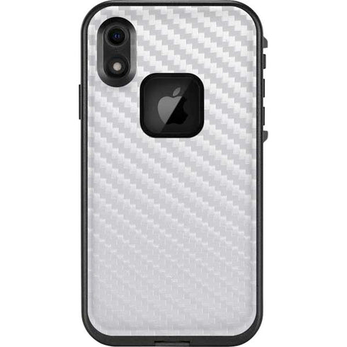 White Carbon Fiber Specialty Texture Material LifeProof Fre iPhone Skin