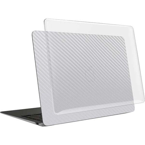 White Carbon Fiber Specialty Texture Material MacBook Air 13in M1 (2021) Case plus Skin