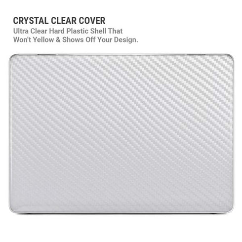 White Carbon Fiber Specialty Texture Material MacBook Air 15in (2023-2025) Case plus Skin