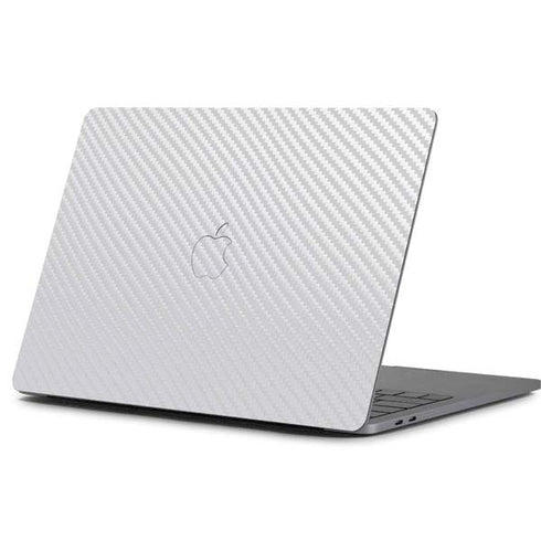 White Carbon Fiber Specialty Texture Material Apple MacBook Pro 13-inch Skin