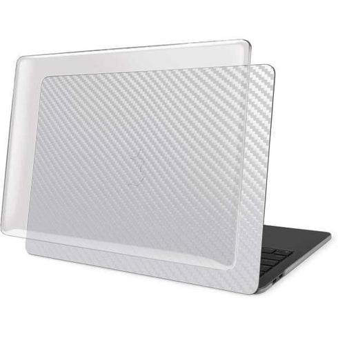 White Carbon Fiber Specialty Texture Material MacBook Pro 13in (2020) Case plus Skin