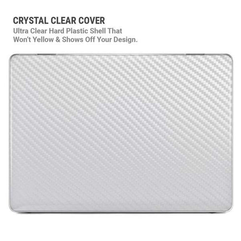 White Carbon Fiber Specialty Texture Material MacBook Pro 13in (2020) Case plus Skin