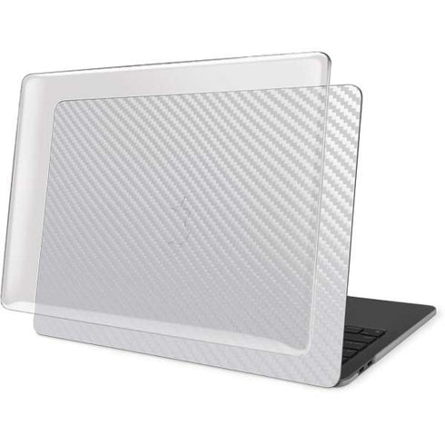 White Carbon Fiber Specialty Texture Material MacBook Pro 16in (2019-20) Case plus Skin