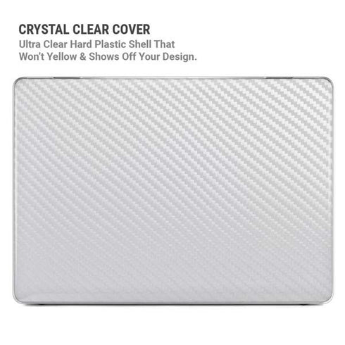 White Carbon Fiber Specialty Texture Material MacBook Pro 16in (2021-25) Case plus Skin