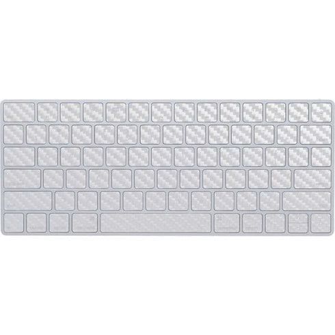 White Carbon Fiber Specialty Texture Material Magic Keyboard Skin