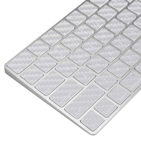 White Carbon Fiber Specialty Texture Material Magic Keyboard Skin
