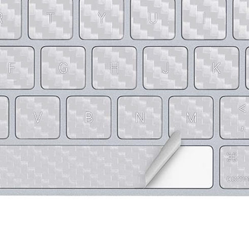 White Carbon Fiber Specialty Texture Material Magic Keyboard Skin