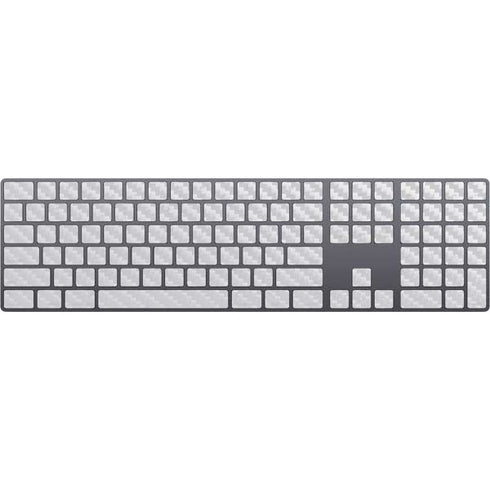 White Carbon Fiber Specialty Texture Material Magic Keyboard with Numeric Keypad Skin