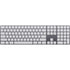 White Carbon Fiber Specialty Texture Material Magic Keyboard with Numeric Keypad Skin
