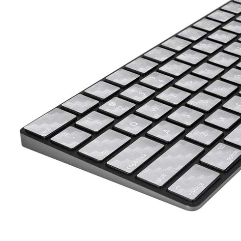 White Carbon Fiber Specialty Texture Material Magic Keyboard with Numeric Keypad Skin