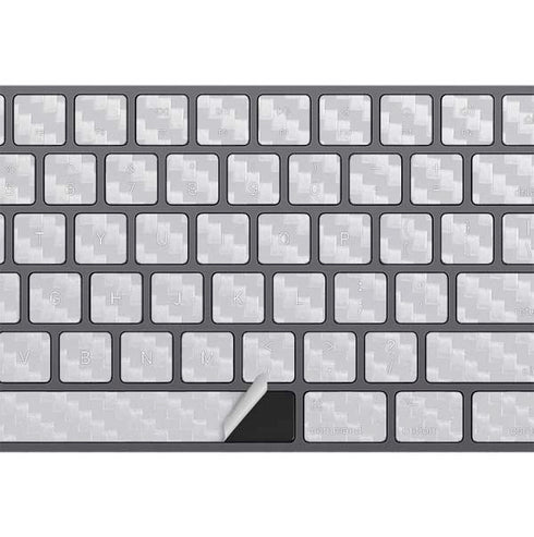 White Carbon Fiber Specialty Texture Material Magic Keyboard with Numeric Keypad Skin
