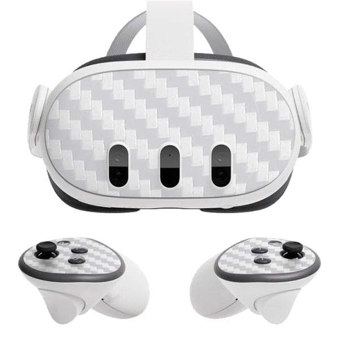 White Carbon Fiber Specialty Texture Material Meta Quest 3 Skin