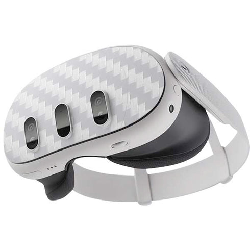 White Carbon Fiber Specialty Texture Material Meta Quest 3 Skin