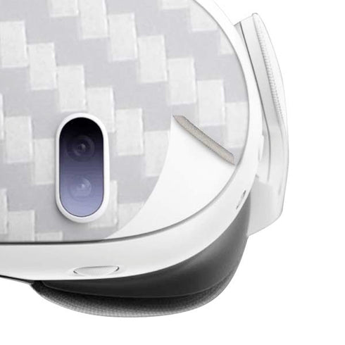 White Carbon Fiber Specialty Texture Material Meta Quest 3 Skin