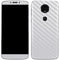 White Carbon Fiber Specialty Texture Material Moto E5 Plus Skin