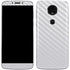 White Carbon Fiber Specialty Texture Material Moto E5 Plus Skin