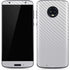 White Carbon Fiber Specialty Texture Material Moto G6 Skin