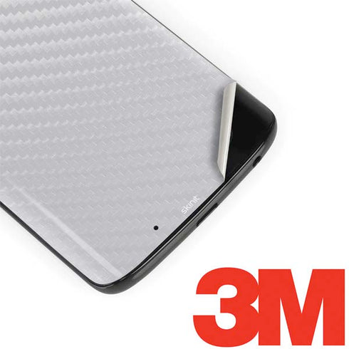 White Carbon Fiber Specialty Texture Material Moto G6 Skin