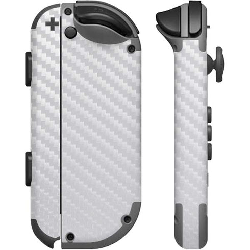 White Carbon Fiber Specialty Texture Material Nintendo Joy-Con (L/R) Controller Skin