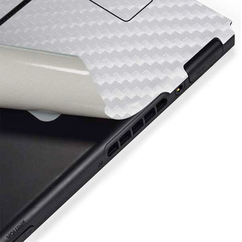 White Carbon Fiber Specialty Texture Material Nintendo Switch Bundle Skin