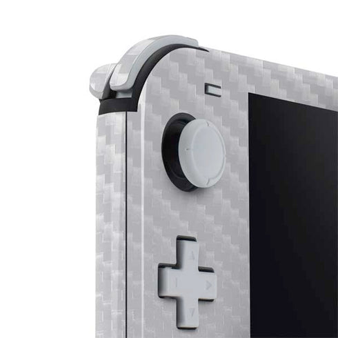 White Carbon Fiber Specialty Texture Material Nintendo Switch Lite Skin