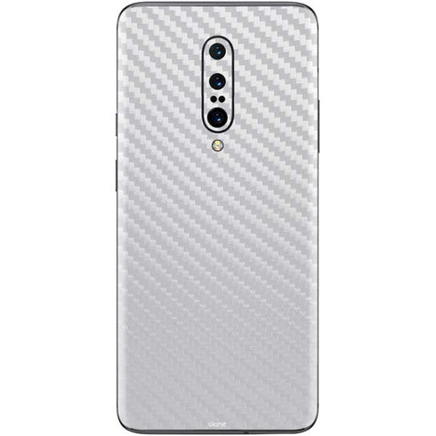 White Carbon Fiber Specialty Texture Material OnePlus 7 Pro Skin