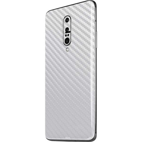 White Carbon Fiber Specialty Texture Material OnePlus 7 Pro Skin