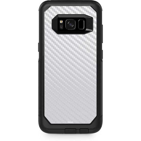 White Carbon Fiber Specialty Texture Material Otterbox Commuter Galaxy Skin