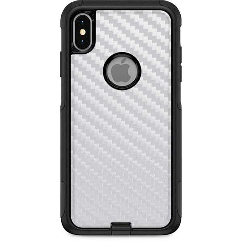 White Carbon Fiber Specialty Texture Material Otterbox Commuter iPhone Skin