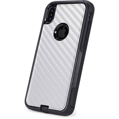 White Carbon Fiber Specialty Texture Material Otterbox Commuter iPhone Skin