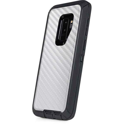White Carbon Fiber Specialty Texture Material Otterbox Defender Galaxy Skin