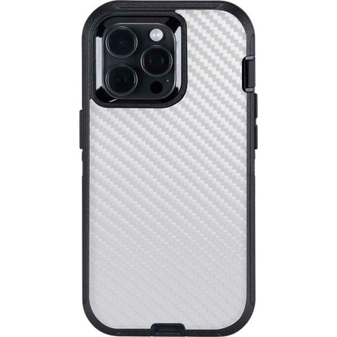 White Carbon Fiber Specialty Texture Material Otterbox Defender iPhone Skin