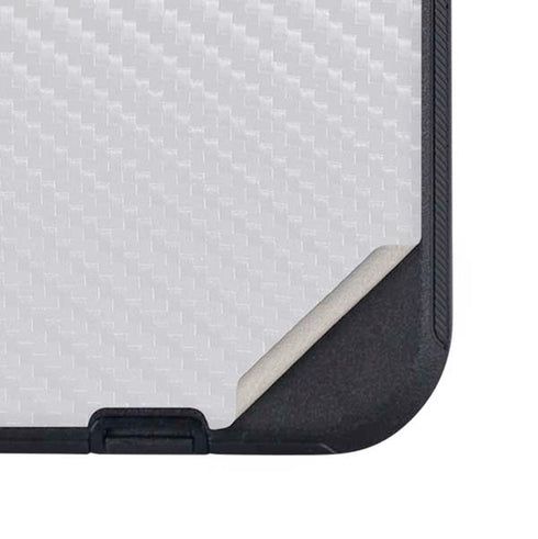 White Carbon Fiber Specialty Texture Material Otterbox Defender iPhone Skin
