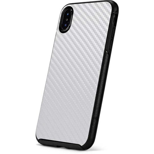 White Carbon Fiber Specialty Texture Material Otterbox Symmetry iPhone Skin