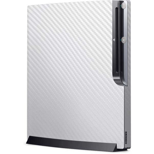 White Carbon Fiber Specialty Texture Material Playstation 3 & PS3 Slim Skin