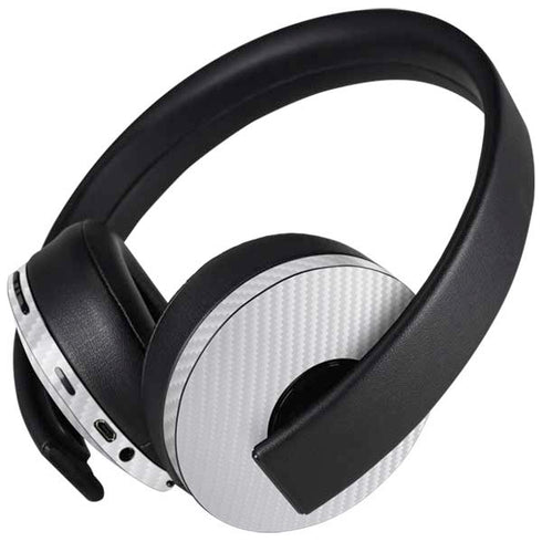 White Carbon Fiber Specialty Texture Material PlayStation 4 Gold Wireless Headset Skin
