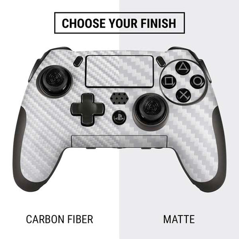 White Carbon Fiber Specialty Texture Material PlayStation Scuf Vantage 2 Controller Skin
