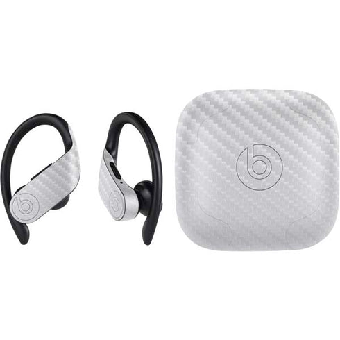 White Carbon Fiber Specialty Texture Material PowerBeats Pro Skin