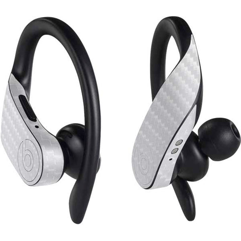 White Carbon Fiber Specialty Texture Material PowerBeats Pro Skin