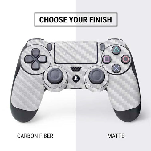 White Carbon Fiber Specialty Texture Material PS4 Controller Skin