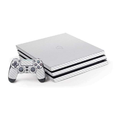 White Carbon Fiber Specialty Texture Material PS4 Pro Bundle Skin