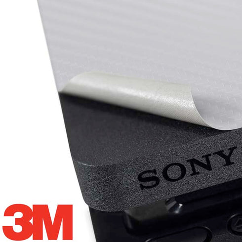 White Carbon Fiber Specialty Texture Material PS4 Pro Console Skin