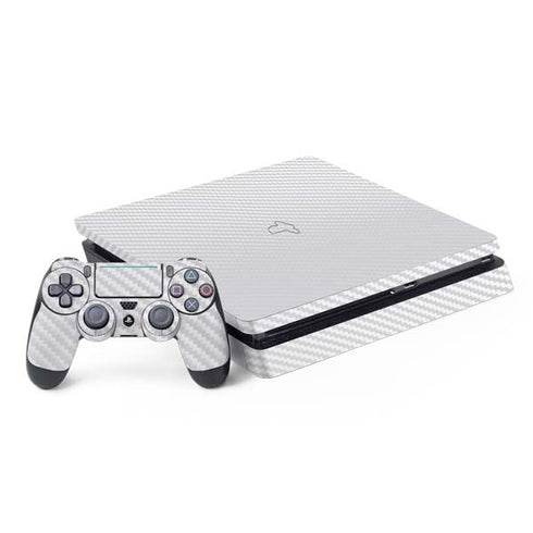 White Carbon Fiber Specialty Texture Material PS4 Slim Bundle Skin