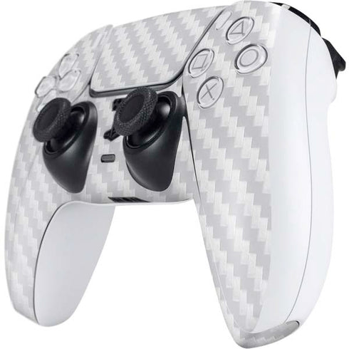 White Carbon Fiber Specialty Texture Material PS5 Controller Skin