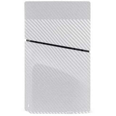 White Carbon Fiber Specialty Texture Material PS5 Slim Disk Bundle Skin